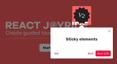 Une démonstration de la librairie React Joyride